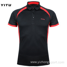 Moisture Wicking Dry Fit Polo Shirt Black Polyester